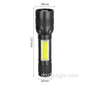 Customized wasserdichte COB Mini Zoomable LED Taschenlampe